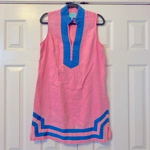 Sail to Sable Pink and Blue Shift Dress Size Large